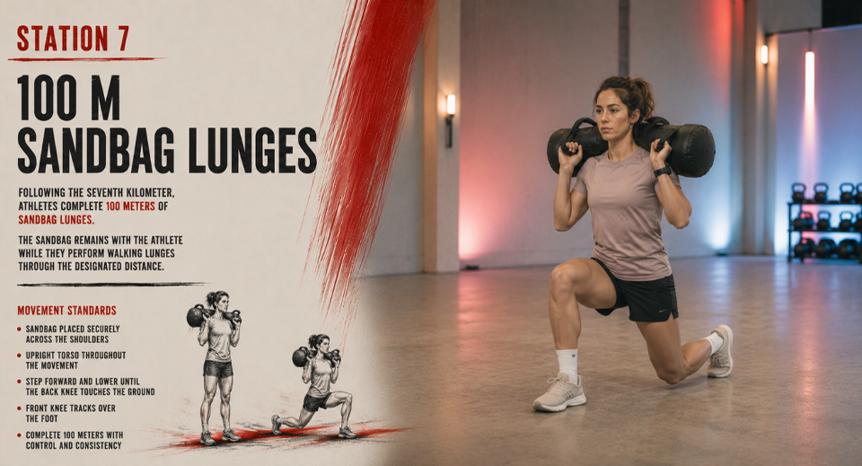 Sandbag Lunges HYROX GYM in miami